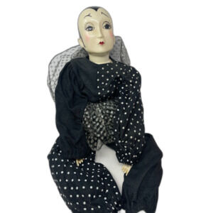 Vtg Bradley Dolls “Send in the Clowns” Harlequin Musical Doll 12” Rare Signed LE